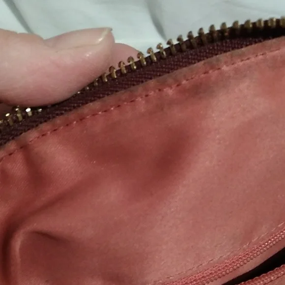 SALE! Auth Coach Sophia Mad Dotted Art Dark Red/Gold Bag & NWT Wristlet Bundle - Picture 15 of 16